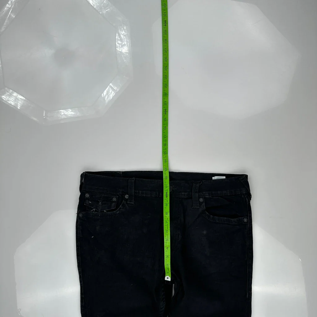 True Religion Contrast Stitch Jeans - 38W 29L Black Cotton - Image 4