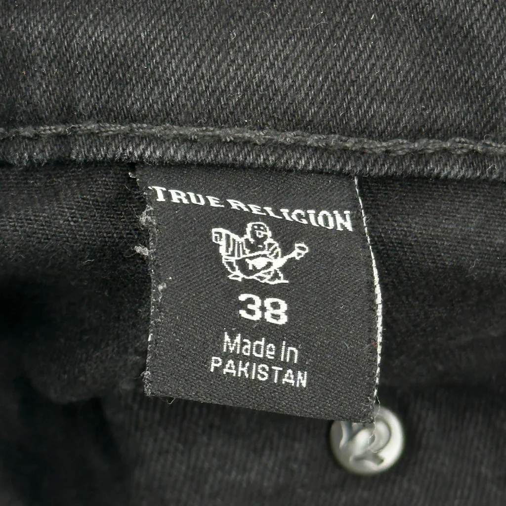 True Religion Contrast Stitch Jeans - 38W 29L Black Cotton - Image 6