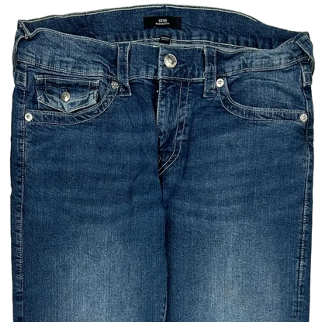 True Religion Slim Jeans - 31W 31L Blue Cotton - Image 9