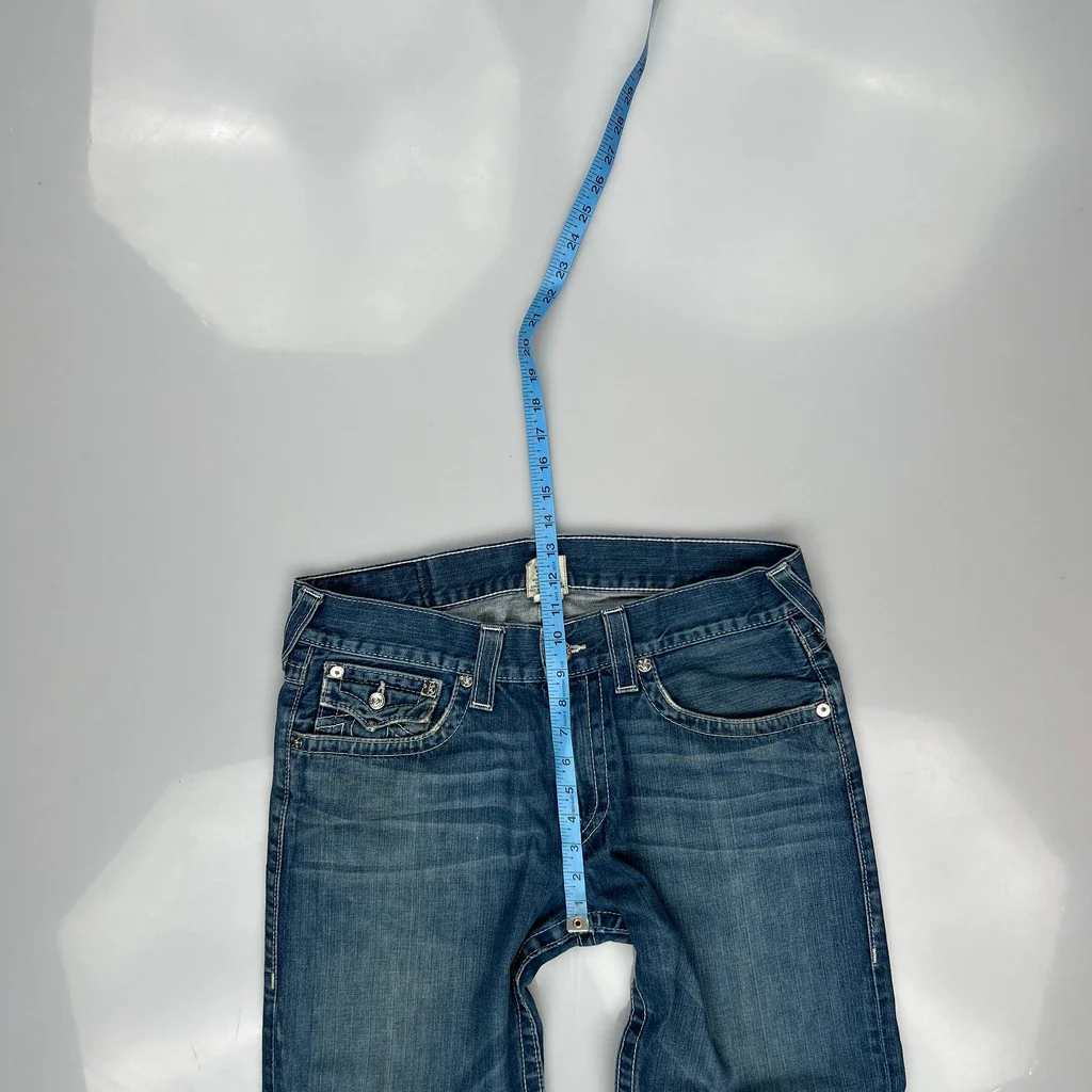 True Religion Boot Cut Jeans - 34W 31L Blue Cotton - Image 4