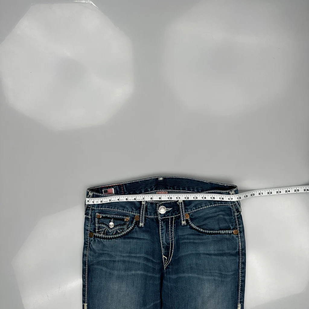 True Religion Boot Cut Jeans - 35W 29L Blue Cotton - Image 3