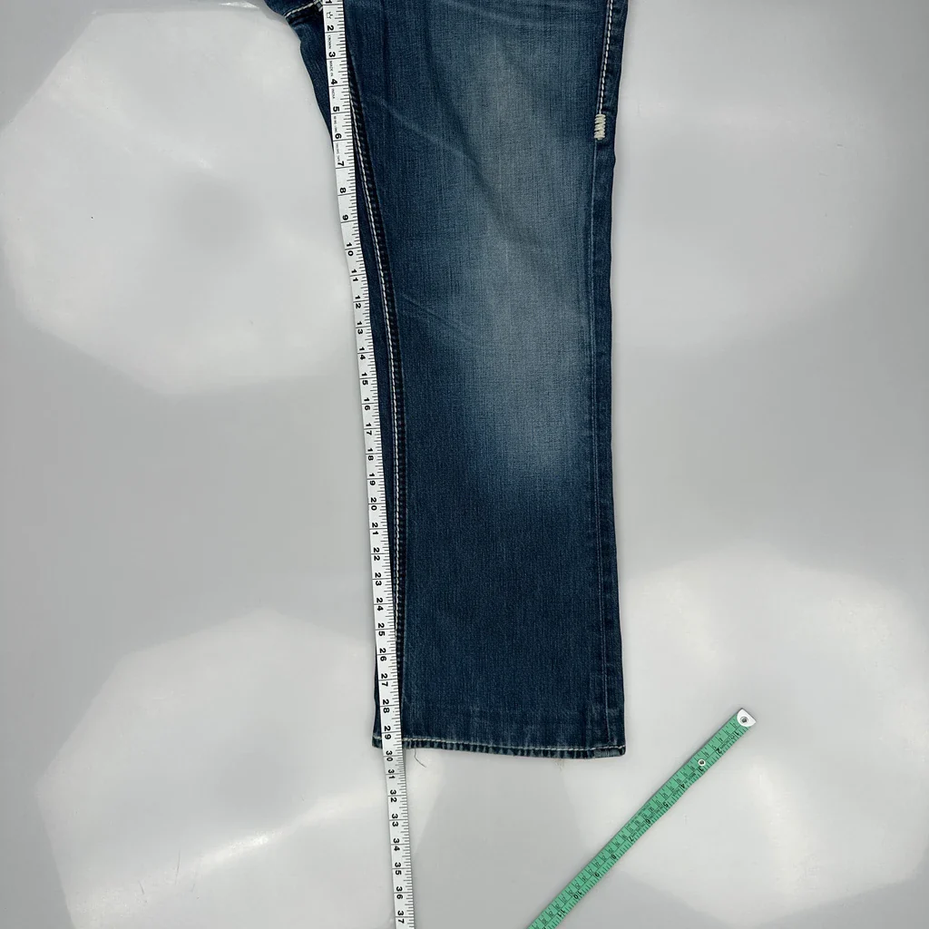 True Religion Boot Cut Jeans - 35W 29L Blue Cotton - Image 5