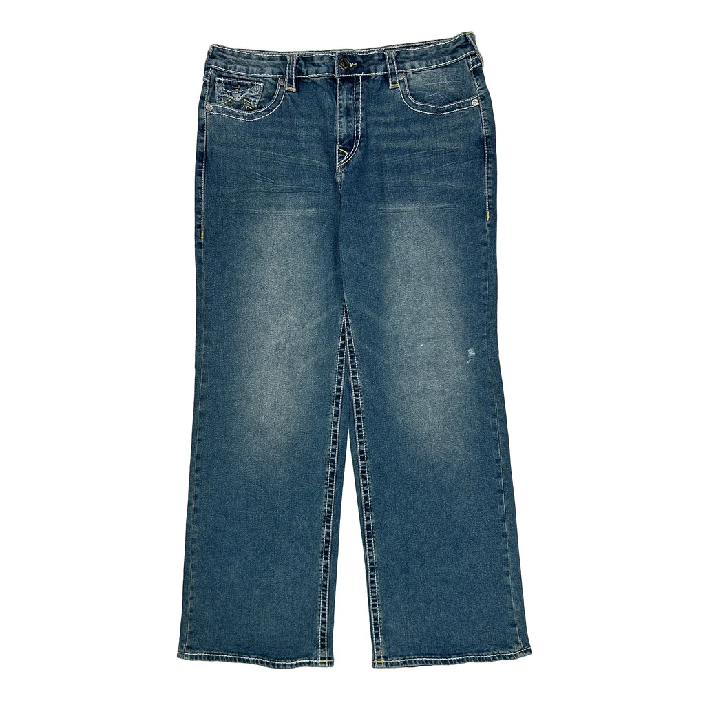 True Religion Bobbi Low Slung Baggy Jeans - 35W 32L Blue Denim - Image 2