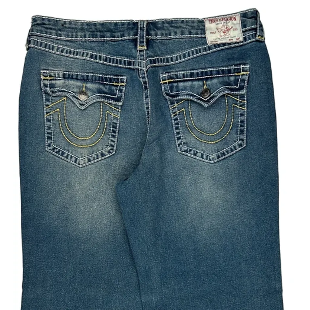 True Religion Bobbi Low Slung Baggy Jeans - 35W 32L Blue Denim - Image 8