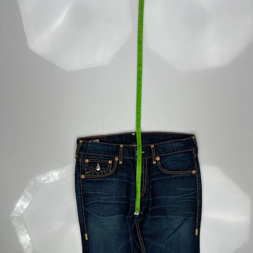 True Religion Contrast Stitch Jeans - 36W 32L Blue Denim - Image 4