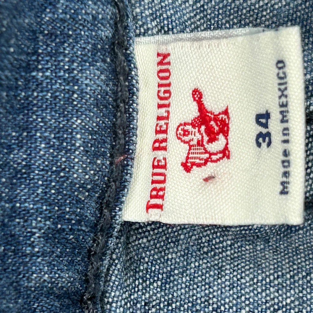 True Religion Jeans - 36W 28L Blue Denim - Image 6