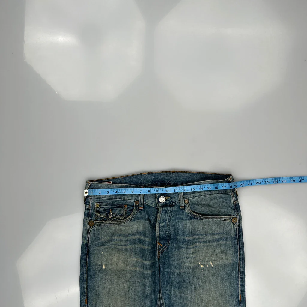 True Religion Boot Cut Jeans - 36W 34L Blue Cotton - Image 3