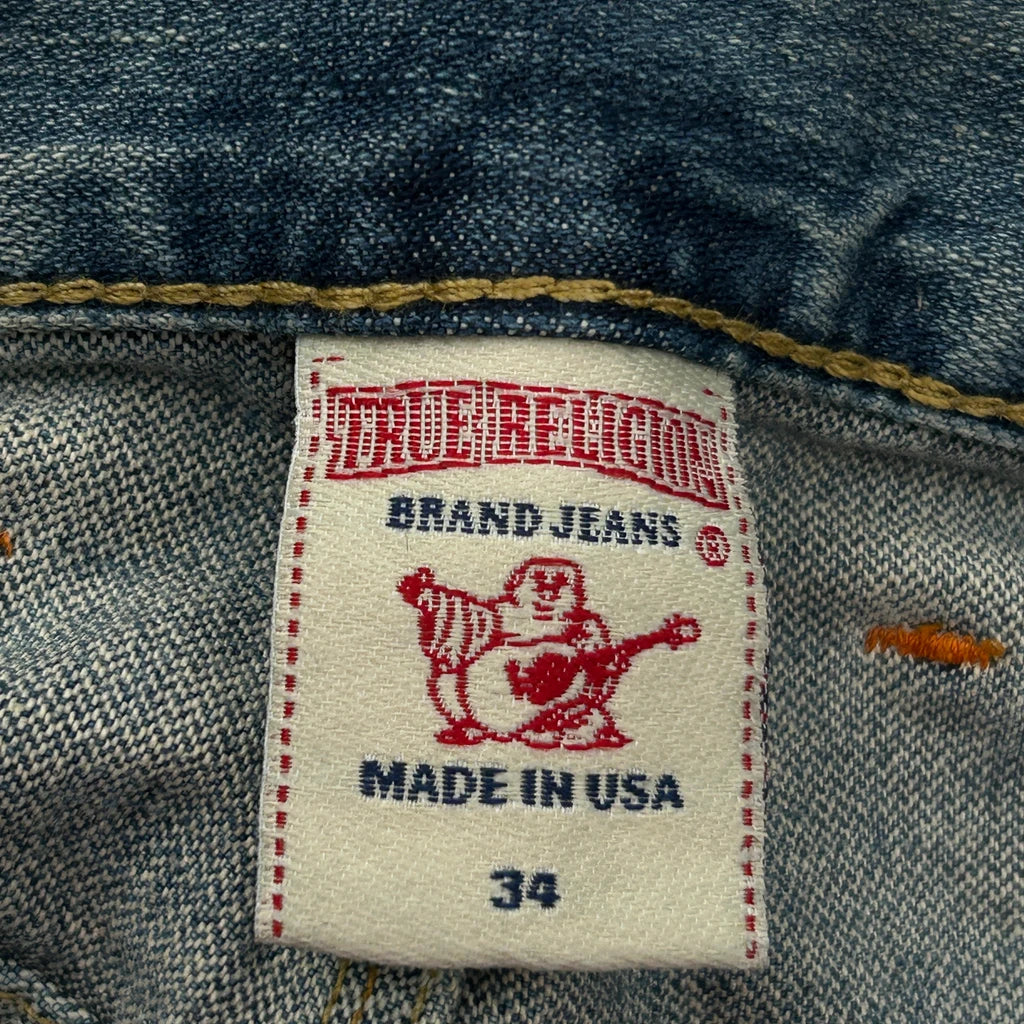 True Religion Boot Cut Jeans - 36W 34L Blue Cotton - Image 6