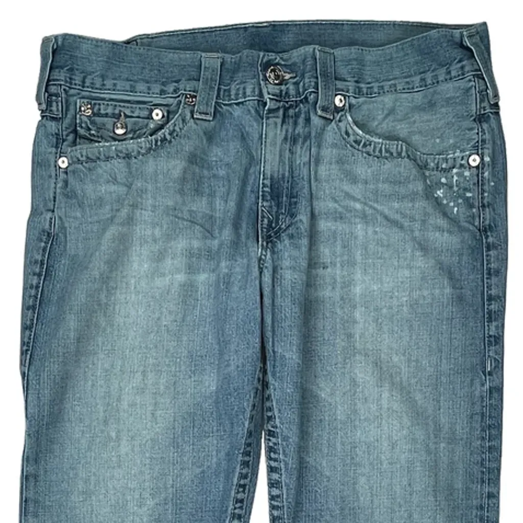 True Religion Contrast Stitch Jeans - 36W 33L Blue Cotton - Image 10