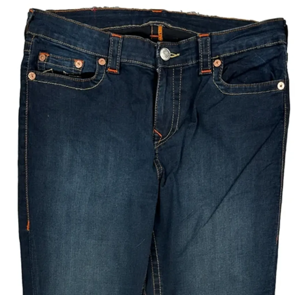 True Religion Slim Fit Jeans - 32W 33L Dark Wash Denim - Image 9