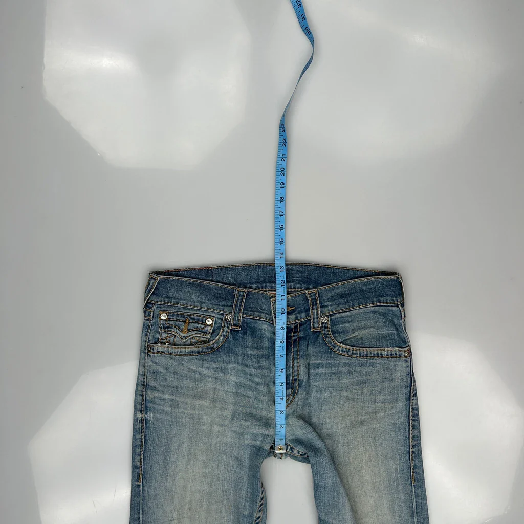 True Religion Slim Fit Jeans - 36W 31L Light Wash Cotton - Image 4