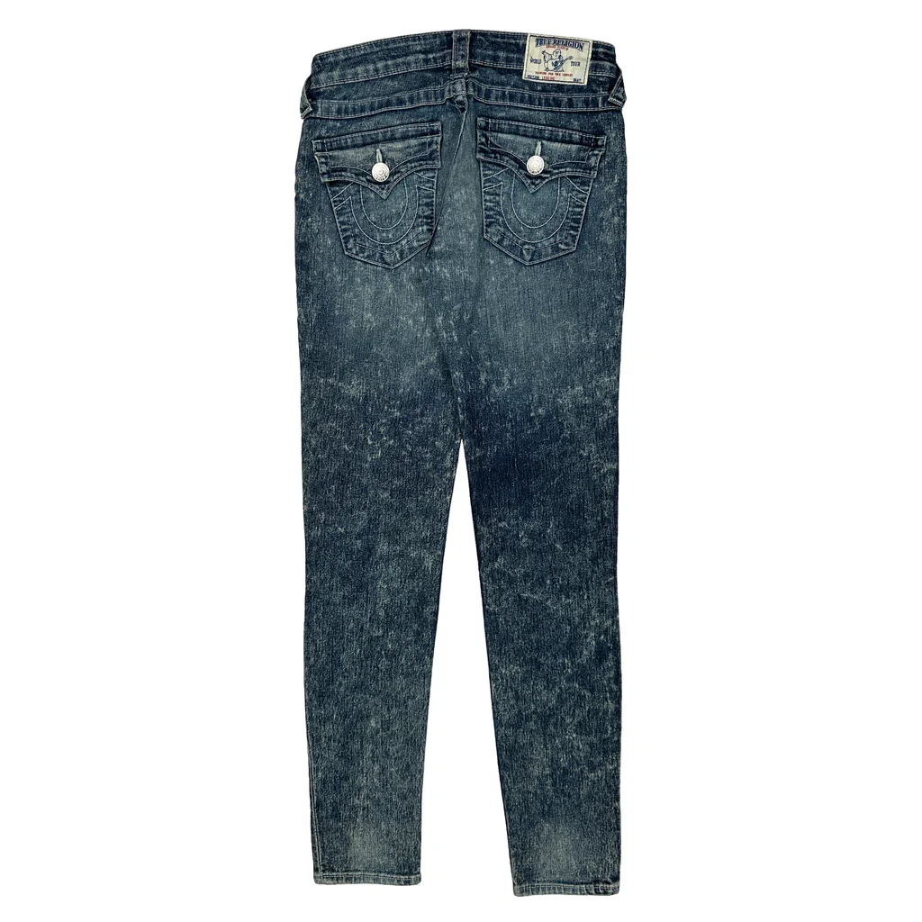 True Religion Skinny Jeans - 27W UK 6 Acid Wash Denim