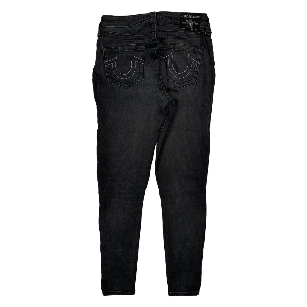 True Religion Skinny Jeans - 28W US 4 Black Cotton Blend