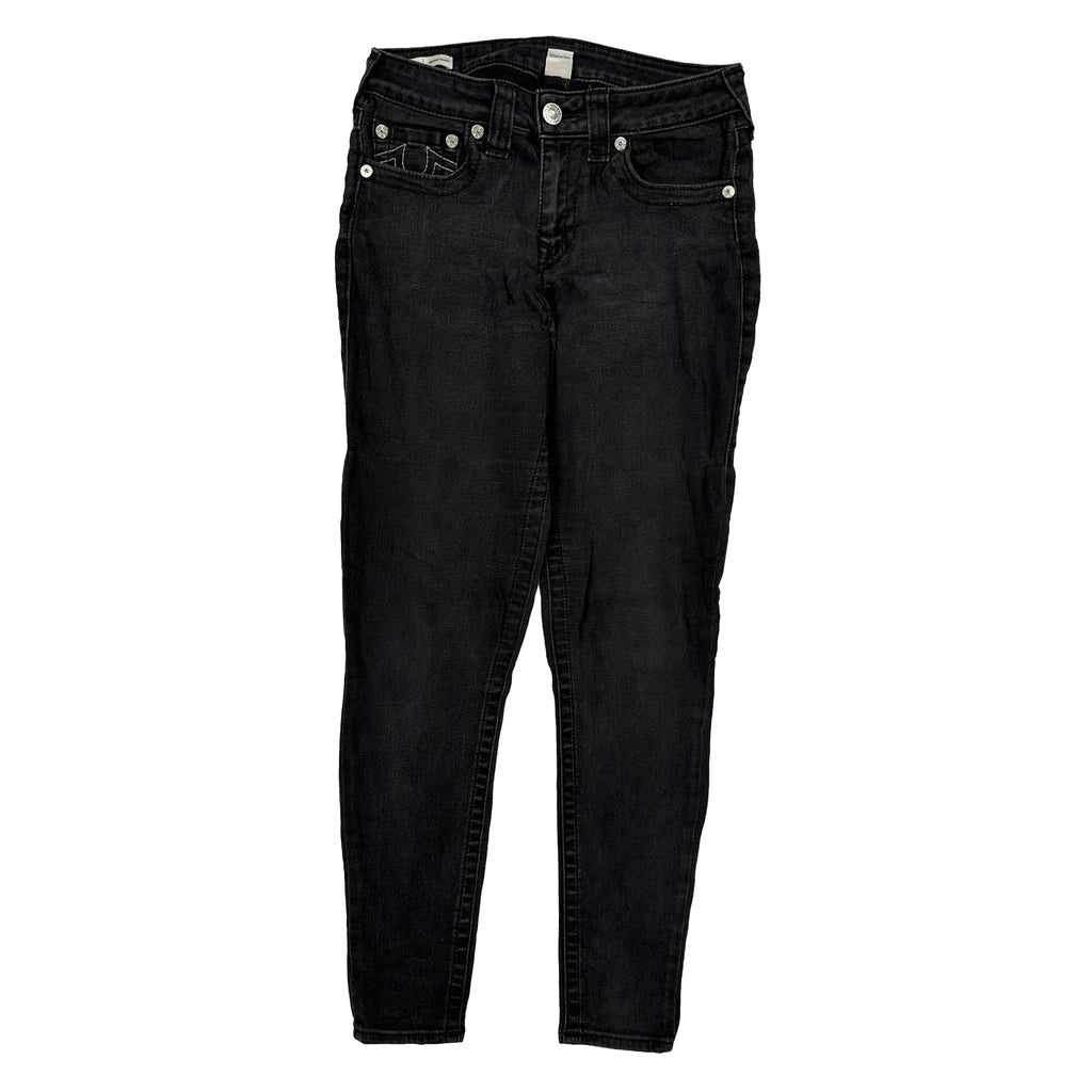 True Religion Skinny Jeans - 28W US 4 Black Cotton Blend - Image 2