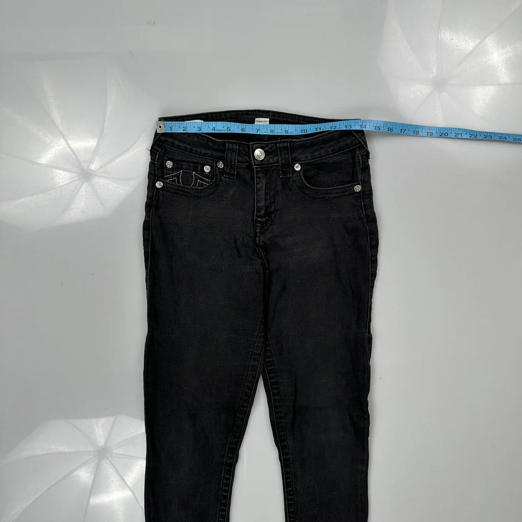 True Religion Skinny Jeans - 28W US 4 Black Cotton Blend - Image 3