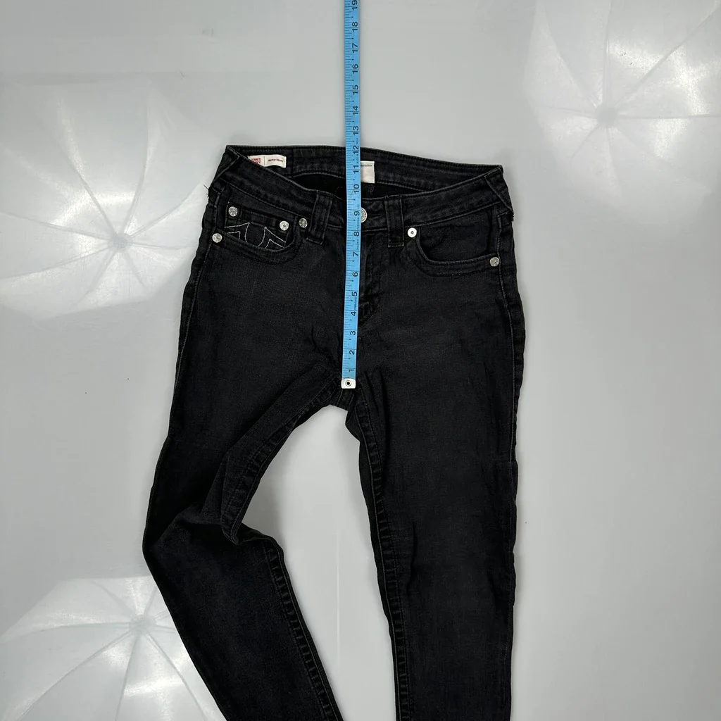 True Religion Skinny Jeans - 28W US 4 Black Cotton Blend - Image 4