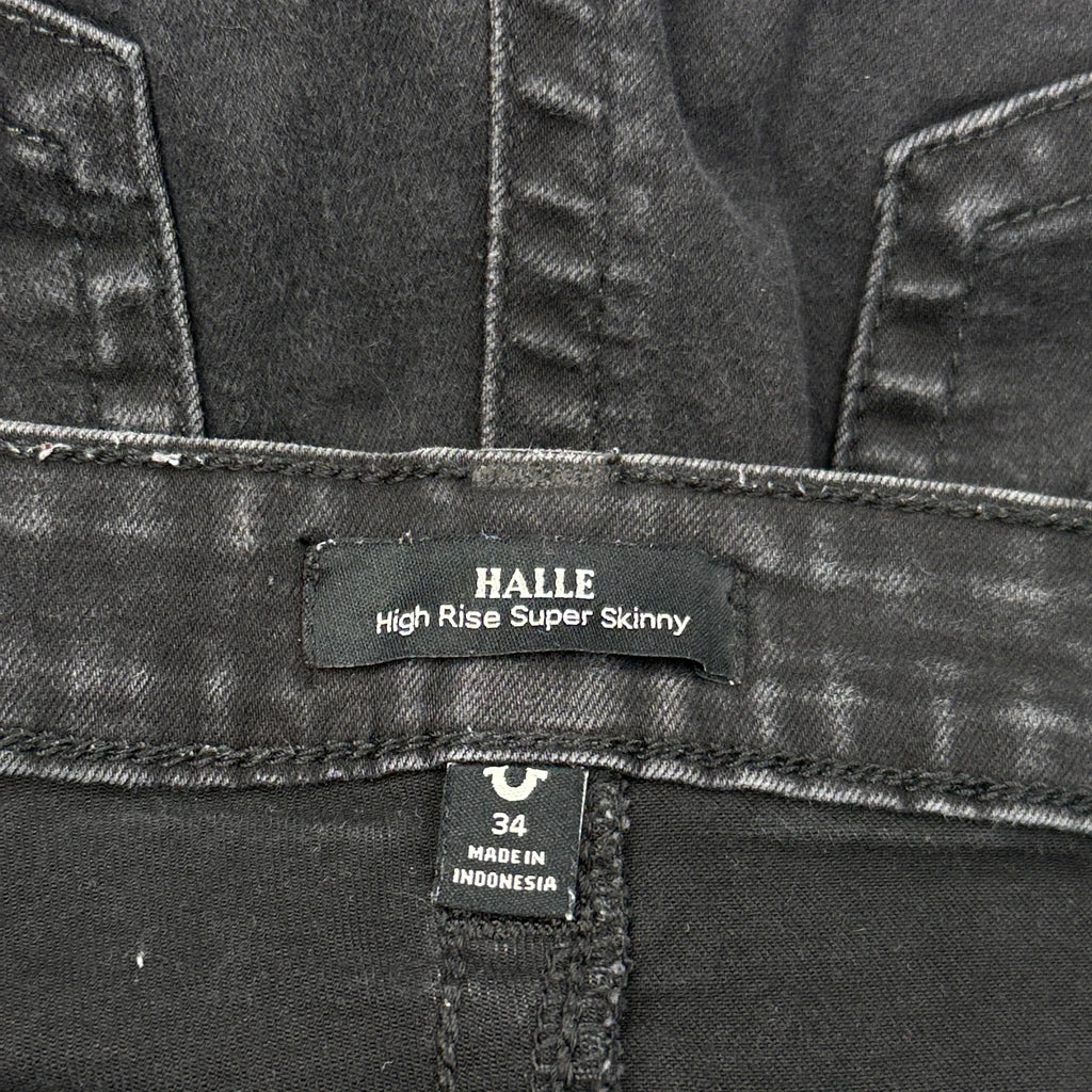 True Religion Skinny Jeans - 34W UK 14 Black Cotton Blend - Image 6