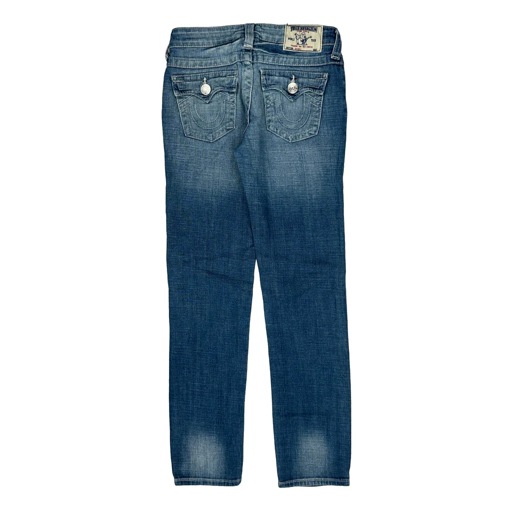 True Religion Slim Fit Jeans - 26W UK 4 Blue Cotton