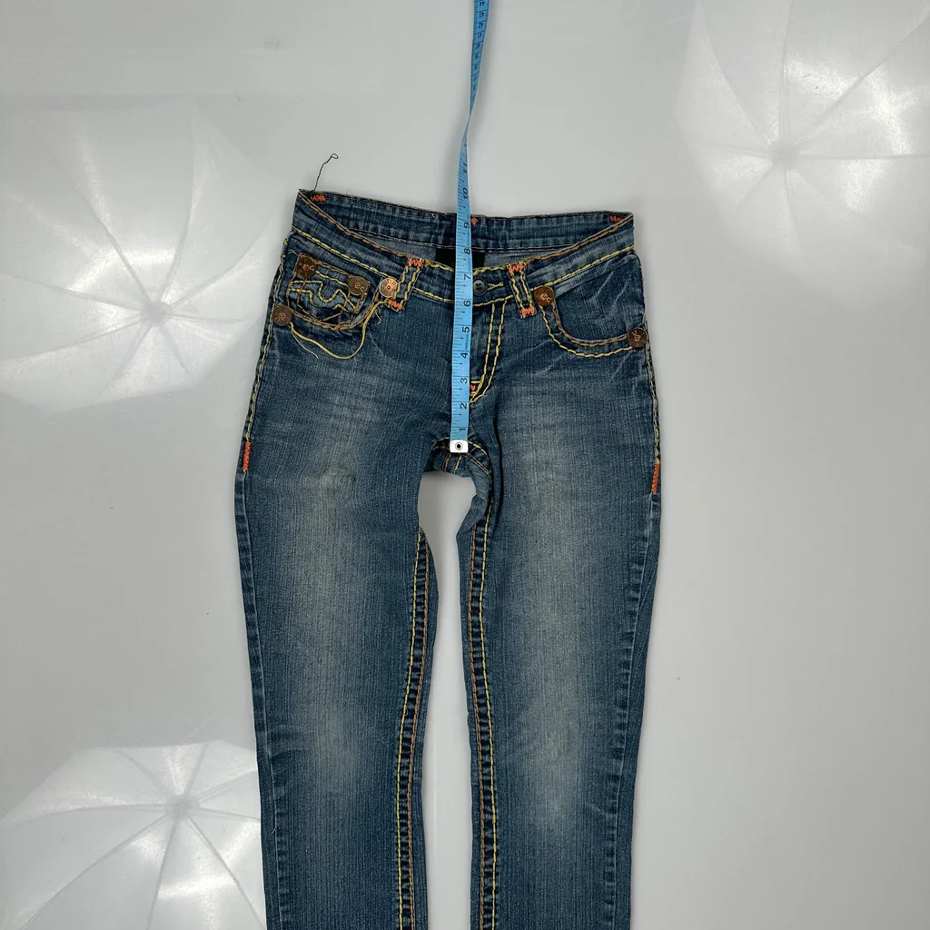 True Religion Contrast Stitch Jeans - 26W US 0 Blue Denim - Image 4