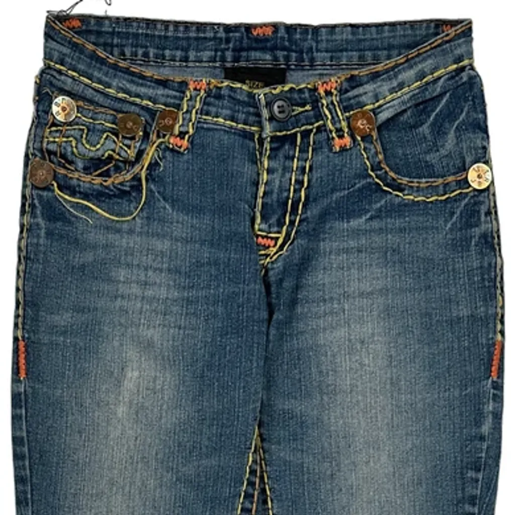 True Religion Contrast Stitch Jeans - 26W US 0 Blue Denim - Image 9