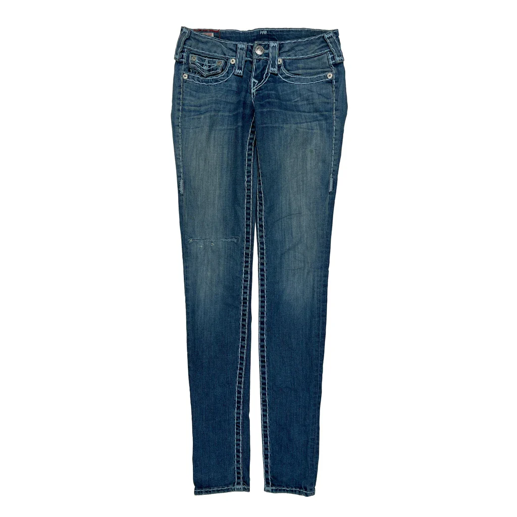 True Religion Skinny Jeans - 27W UK 6 Blue Denim - Image 2