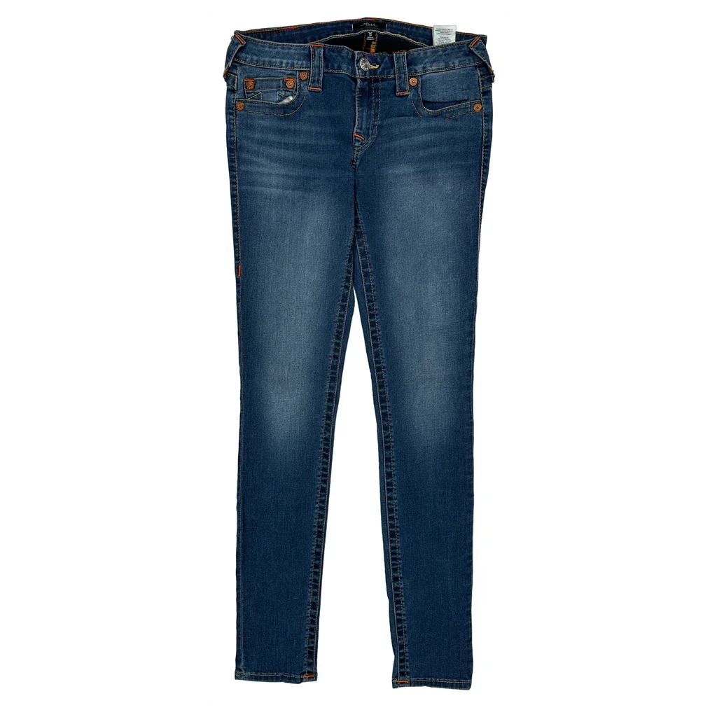 True Religion Skinny Jeans - 28W US 2 Blue Cotton Blend - Image 2