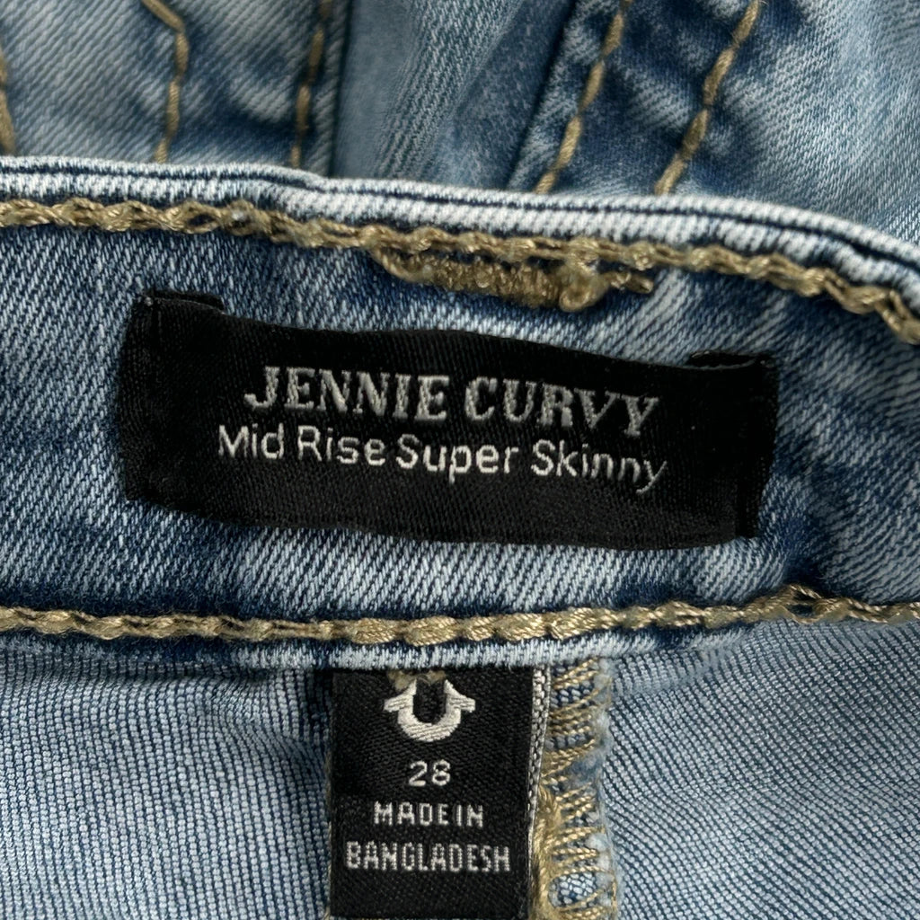 True Religion Skinny Jeans - 28W UK 8 Blue Cotton - Image 6
