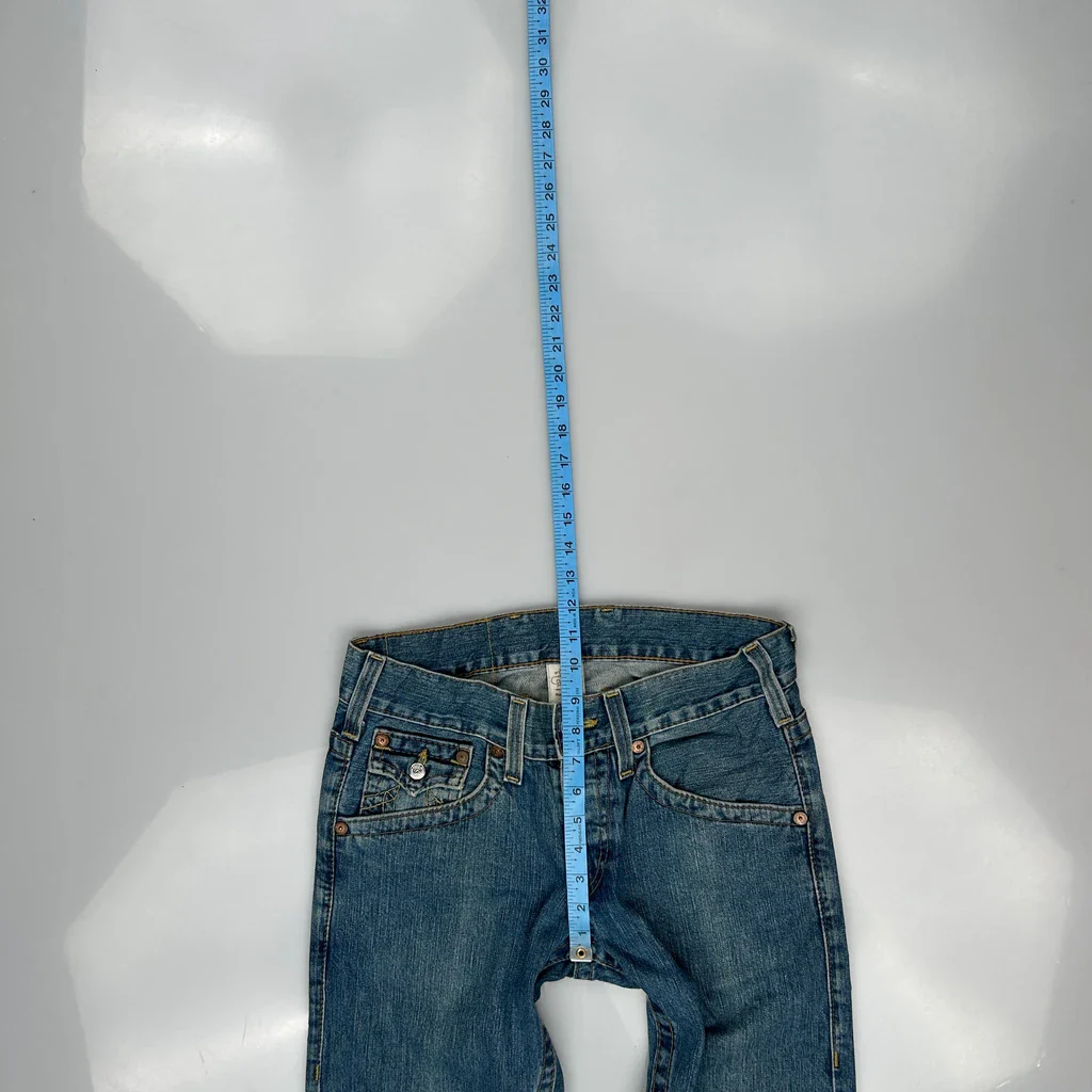 True Religion Contrast Stitch Jeans - 29W UK 8 Blue Cotton - Image 4