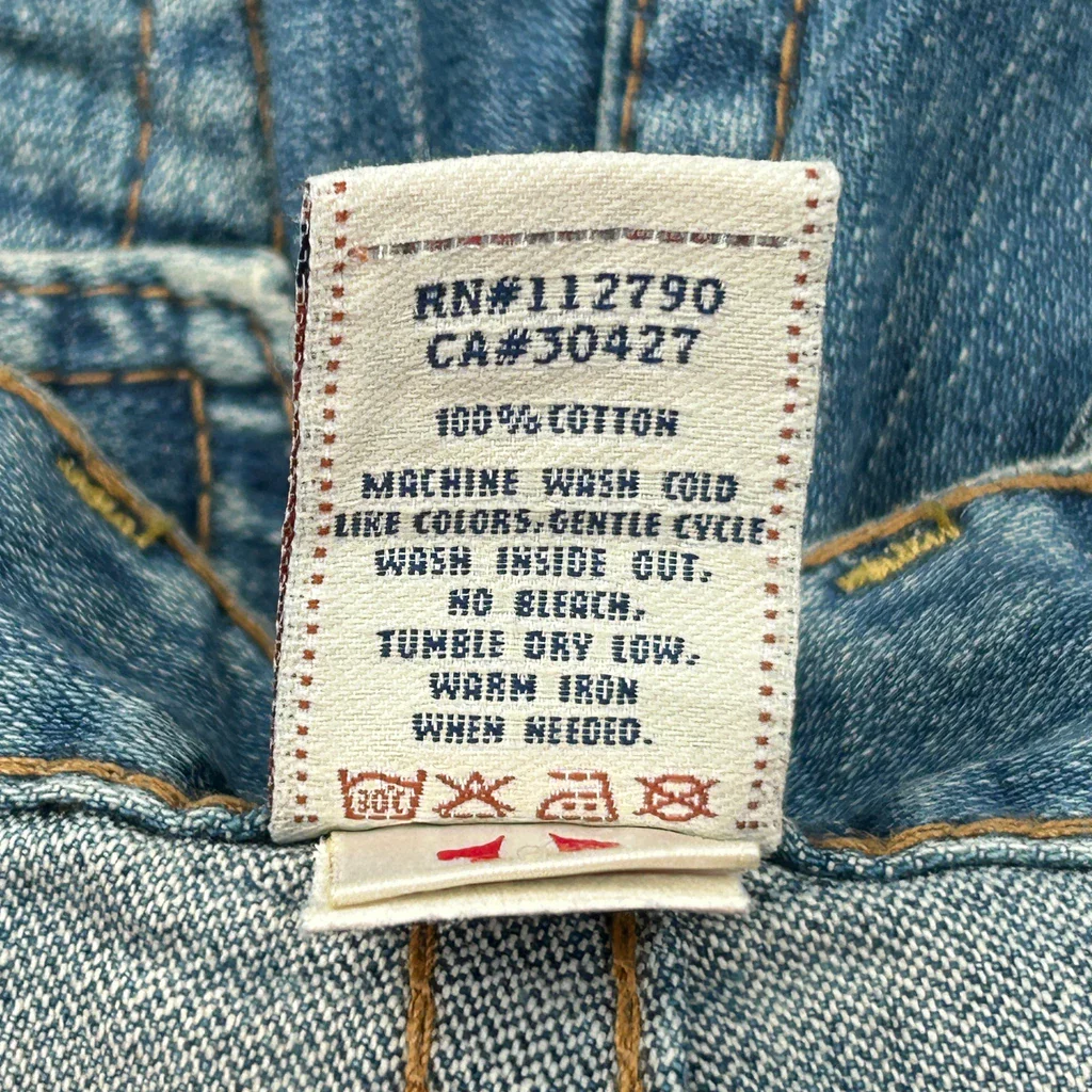 True Religion Contrast Stitch Jeans - 29W UK 8 Blue Cotton - Image 7
