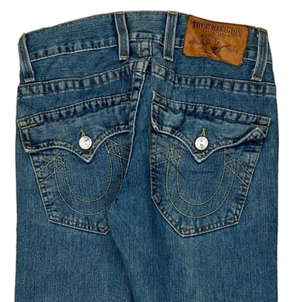 True Religion Contrast Stitch Jeans - 29W UK 8 Blue Cotton - Image 9