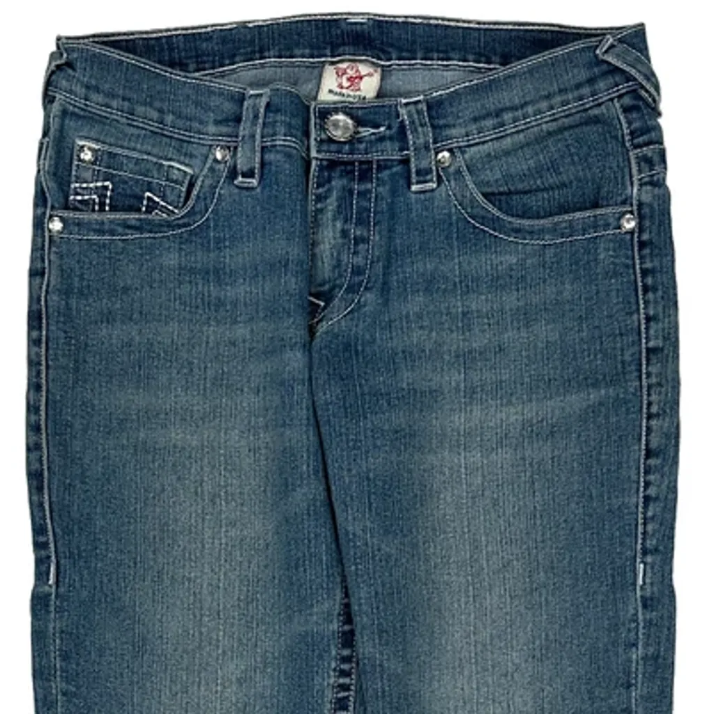 True Religion Contrast Stitch Jeans - 30W UK 10 Blue Cotton - Image 10