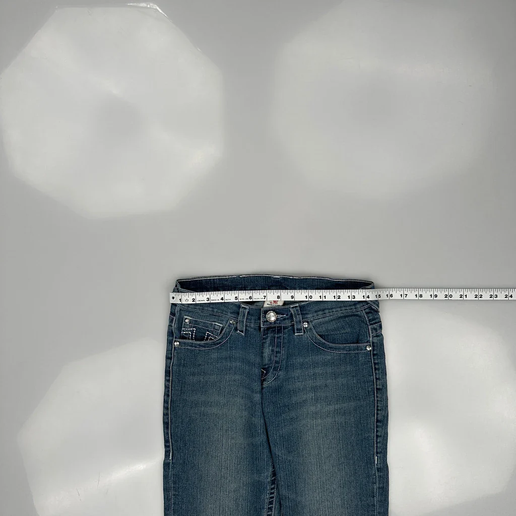 True Religion Contrast Stitch Jeans - 30W UK 10 Blue Cotton - Image 3