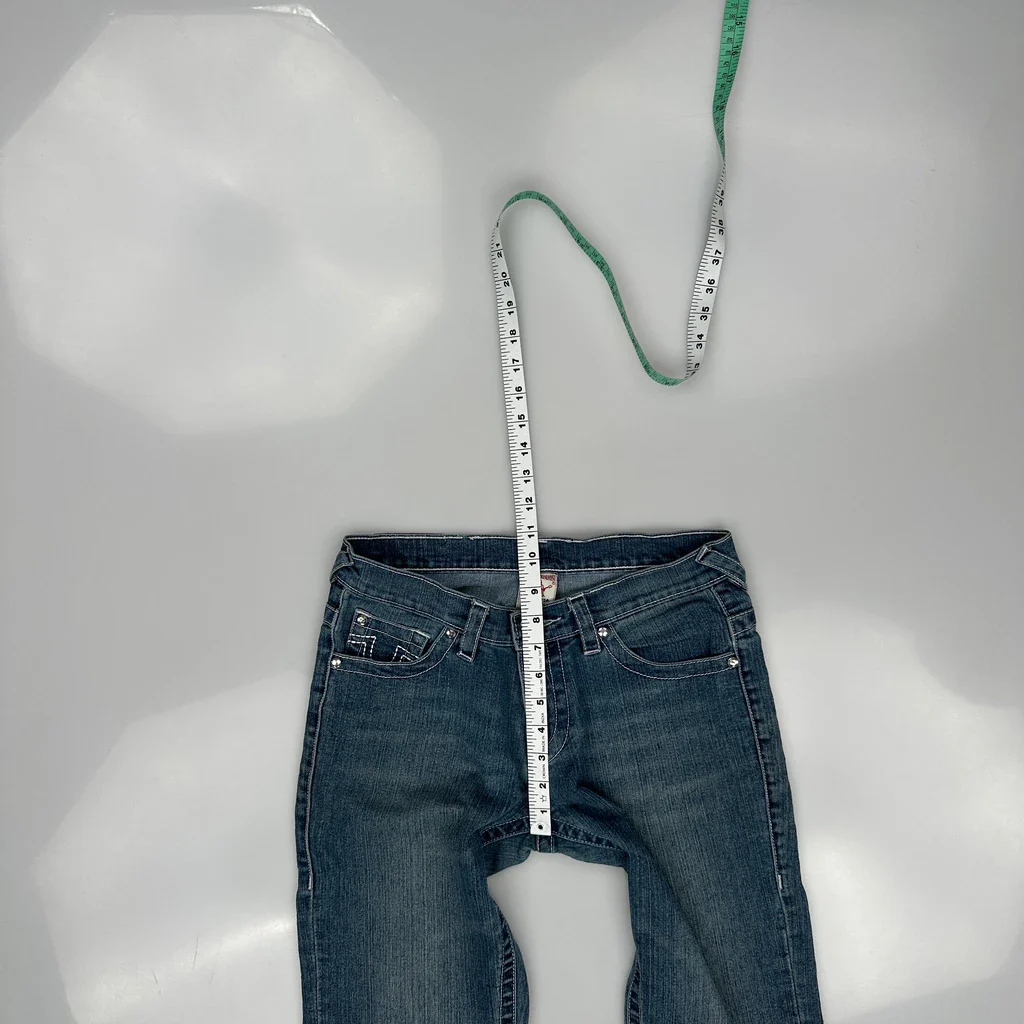 True Religion Contrast Stitch Jeans - 30W UK 10 Blue Cotton - Image 4
