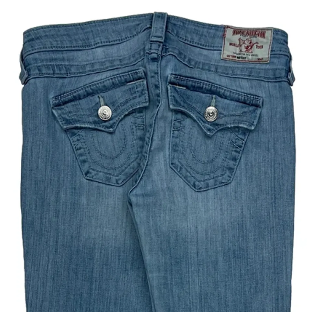True Religion Boot Cut Jeans - 30W UK 8 Blue Denim - Image 8