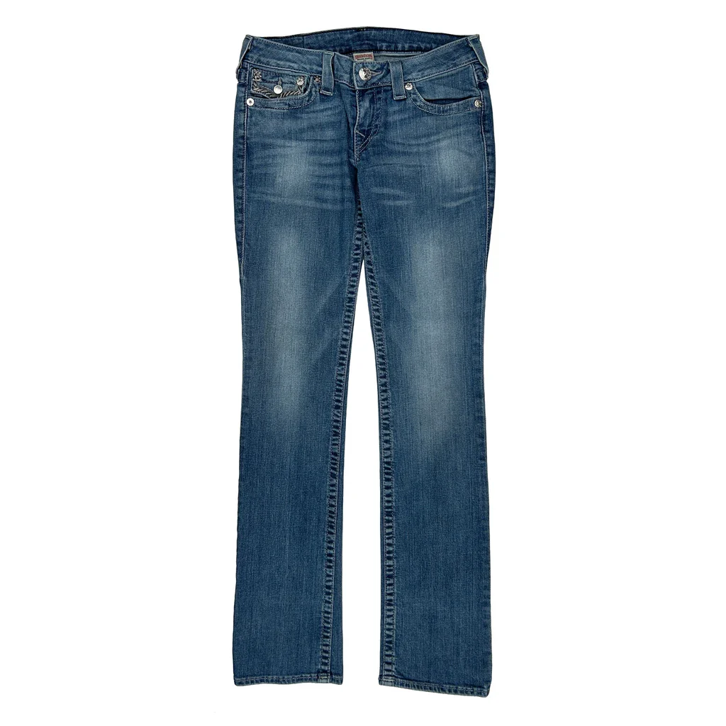 True Religion Boot Cut Jeans - 30W UK 8 Blue Denim - Image 2