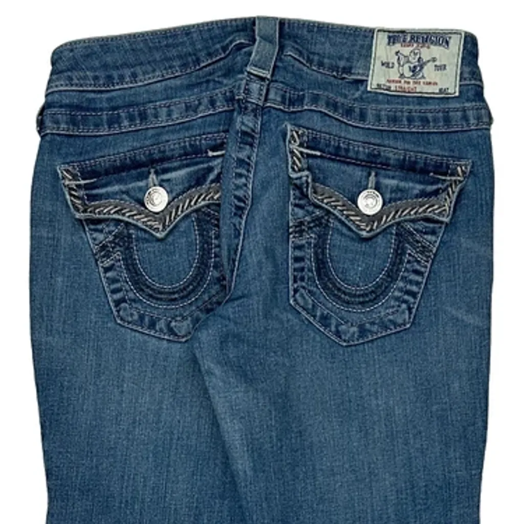 True Religion Boot Cut Jeans - 30W UK 8 Blue Denim - Image 8