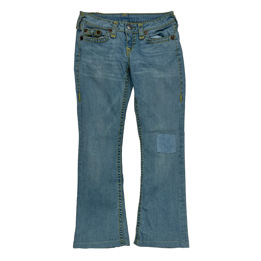True Religion Boot Cut Jeans - 30W UK 8 Blue Cotton - Image 2