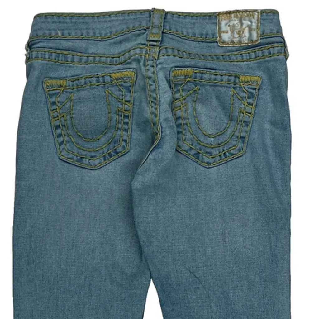 True Religion Boot Cut Jeans - 30W UK 8 Blue Cotton - Image 7
