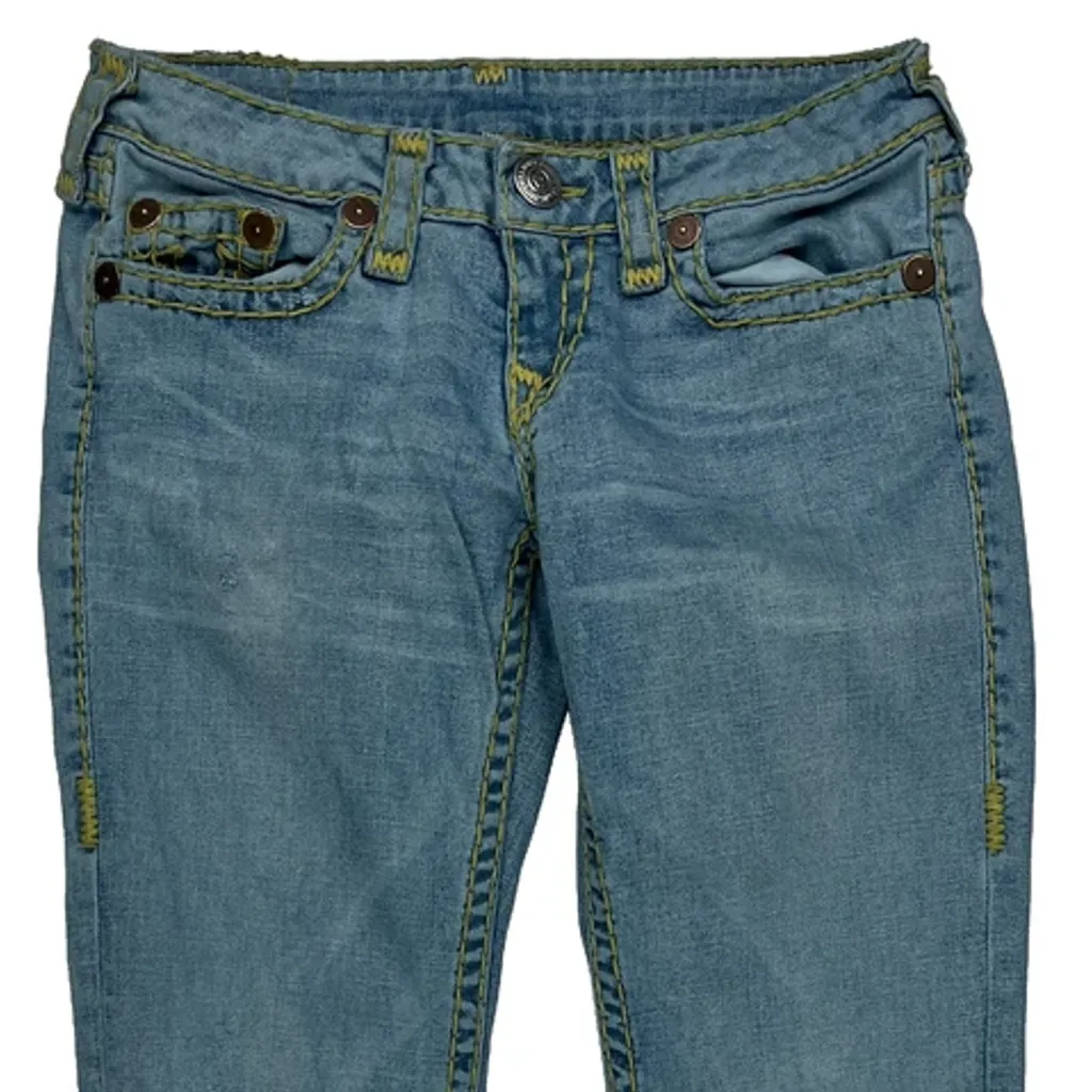 True Religion Boot Cut Jeans - 30W UK 8 Blue Cotton - Image 9