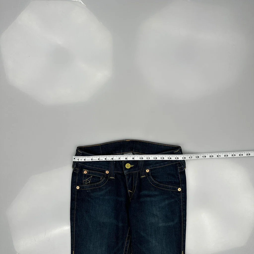 True Religion Boot Cut Jeans - 32W UK 10 Blue Cotton - Image 3