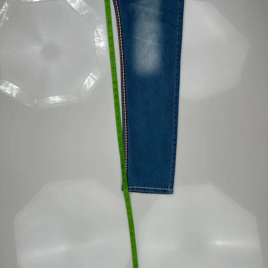 True Religion Contrast Stitch Jeans - 34W US 8 Blue Cotton - Image 5