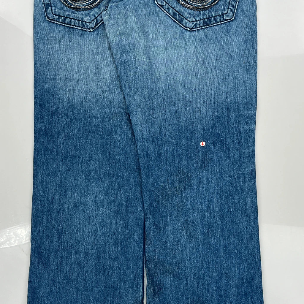 True Religion Boot Cut Jeans - 35W UK 14 Blue Denim - Image 3