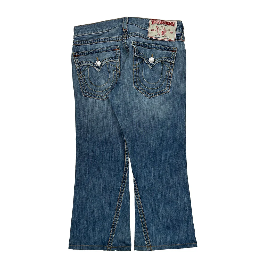 True Religion Boot Cut Jeans - 38W UK 14 Blue Denim