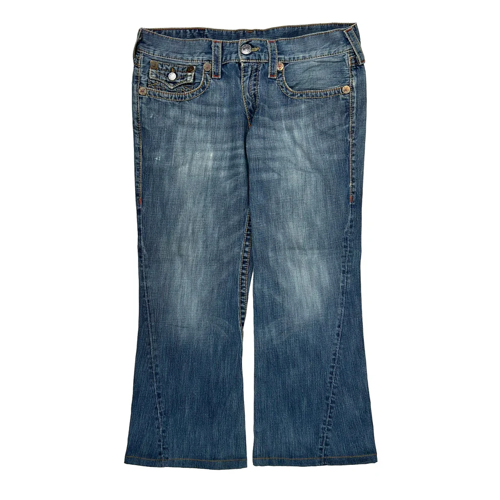 True Religion Boot Cut Jeans - 38W UK 14 Blue Denim - Image 2