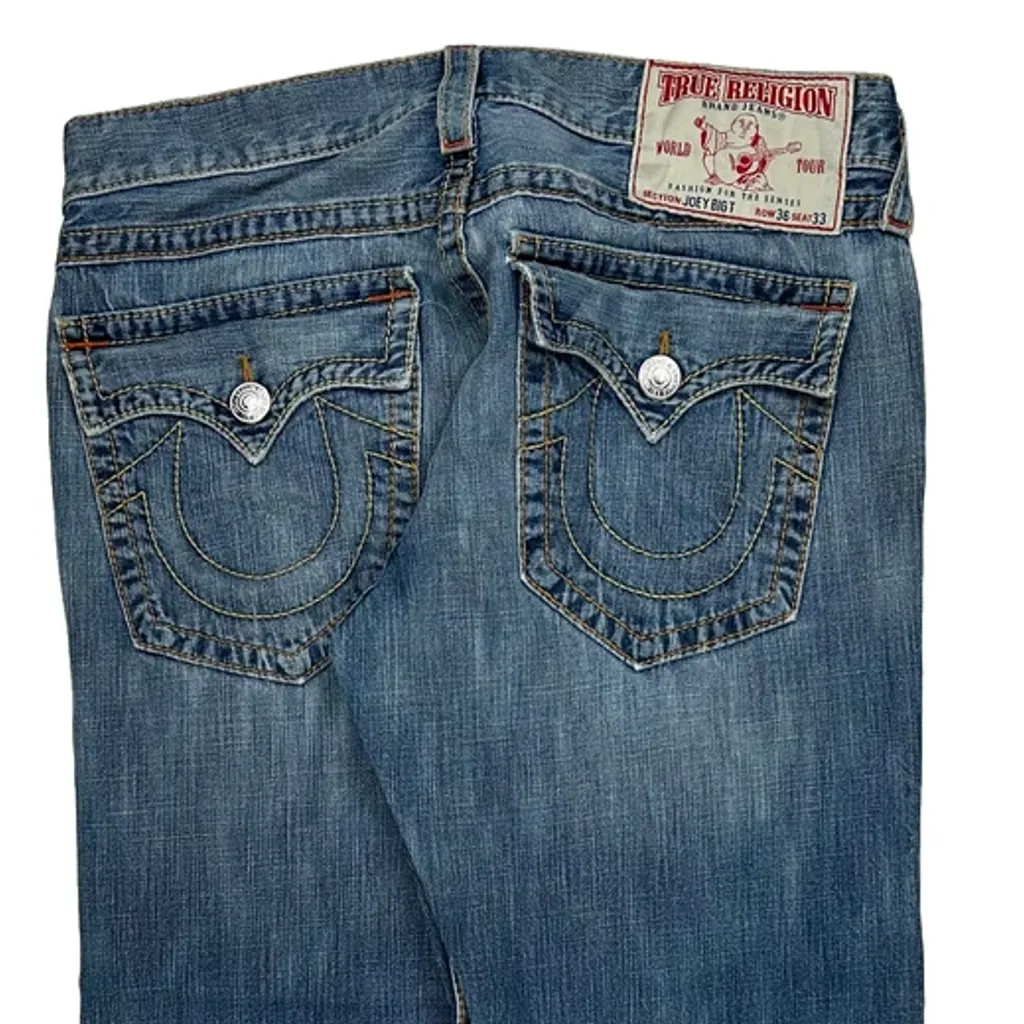 True Religion Boot Cut Jeans - 38W UK 14 Blue Denim - Image 8