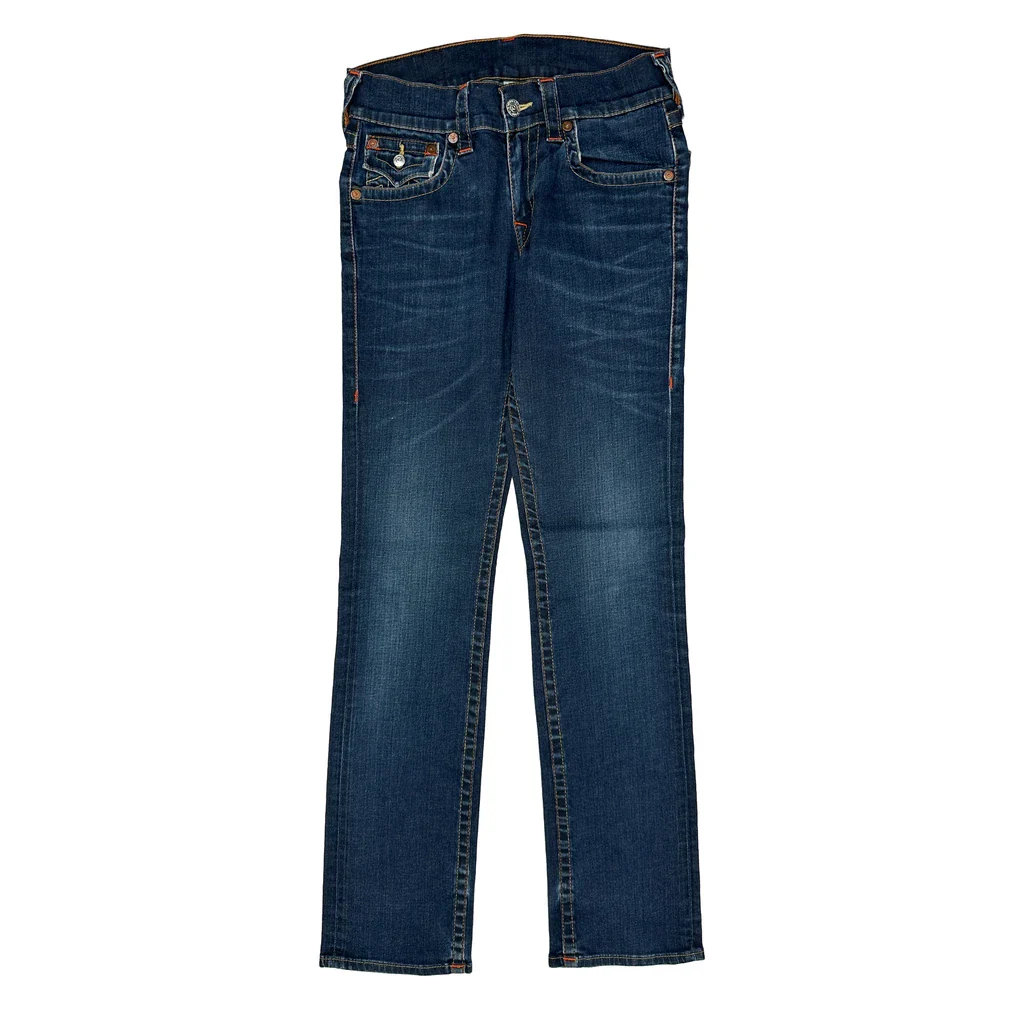 True Religion Contrast Stitch Jeans - 29W UK 8 Dark Wash Denim - Image 2