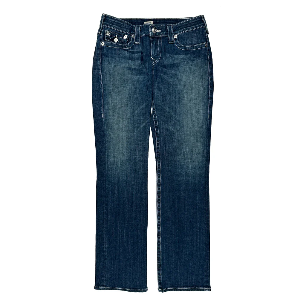 True Religion Contrast Stitch Jeans - 32W US 6 Dark Wash Denim - Image 2