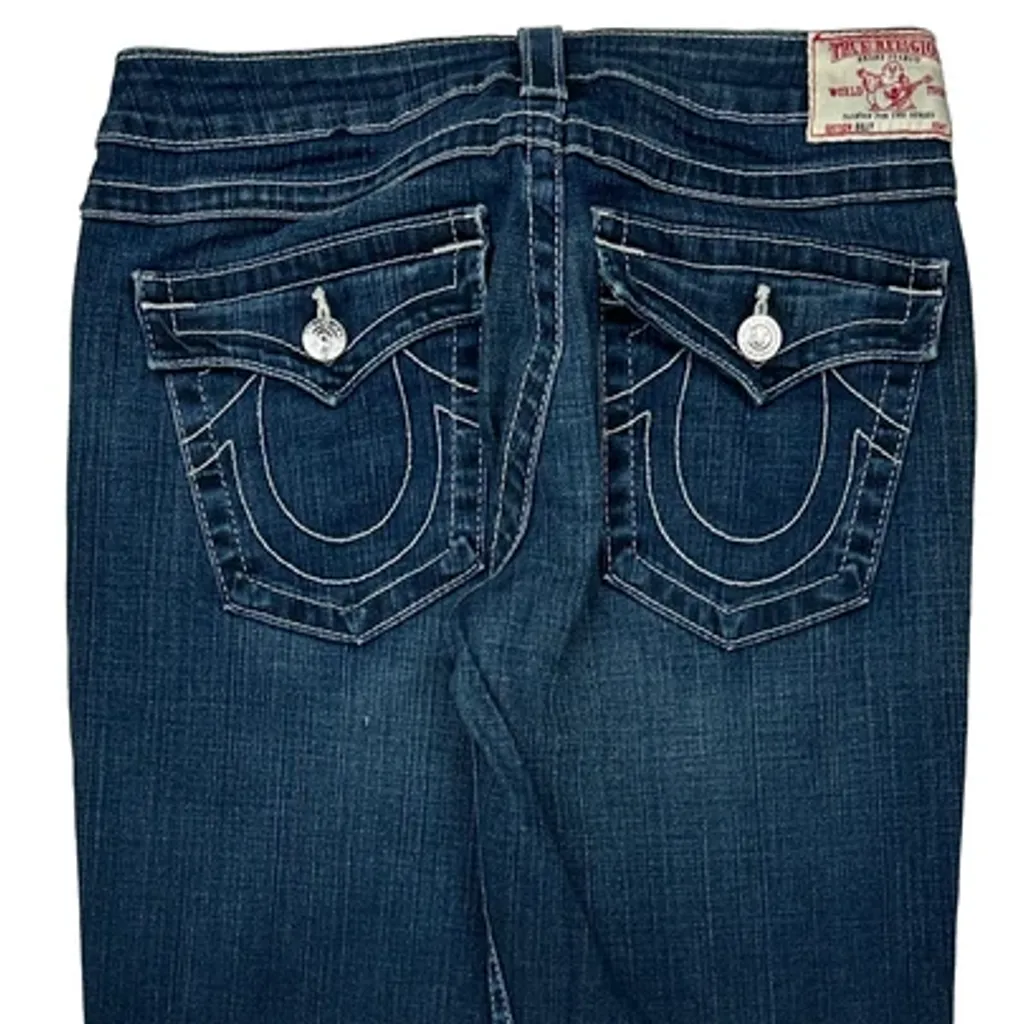True Religion Contrast Stitch Jeans - 32W US 6 Dark Wash Denim - Image 8
