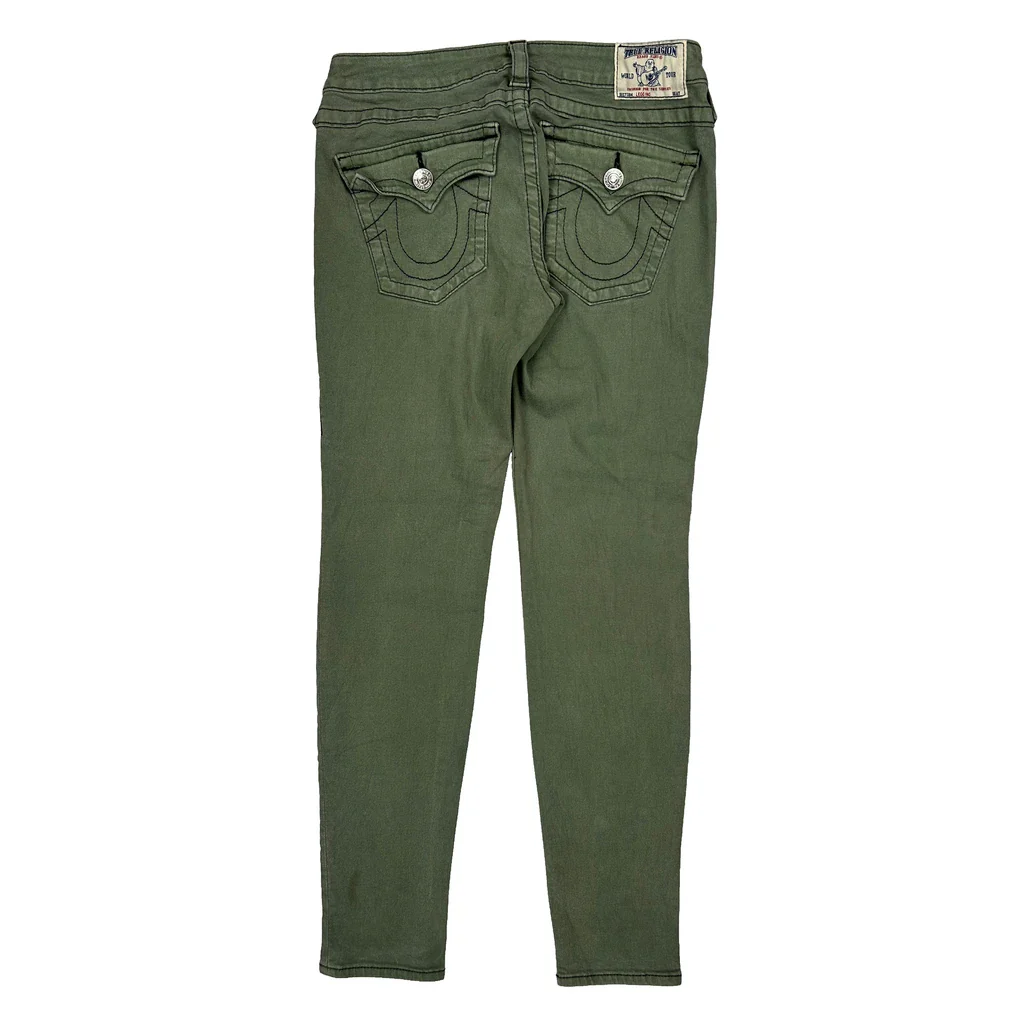 True Religion Skinny Jeans - 28W UK 6 Green Cotton