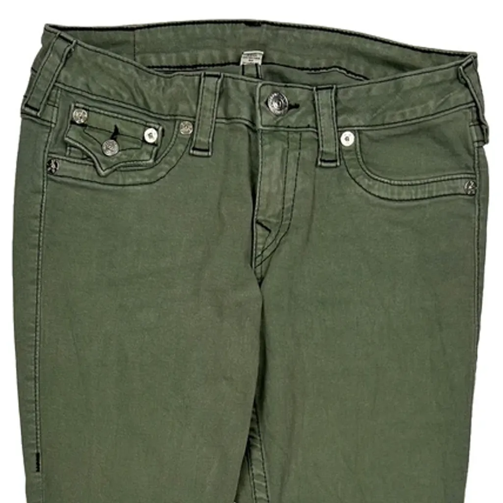 True Religion Skinny Jeans - 28W UK 6 Green Cotton - Image 9